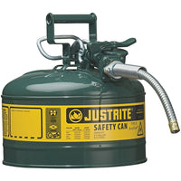 JustriteMD – Bidon de sécurité AccuFlowMC de type II, 5/8 x 11 1/2 x 12 po, vert-Le mécanisme de déclenchement Safe-SqueezeMD exclusif d’AccuflowMC offre un débit régulier et un versement précis