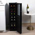 Koolatron - Cellier à vin étroit à 2 zones pour 18 bouteilles - Noir-Températures allant de 55-66 degrees F (12-18 degrees C) dans la zone du haut et 42-55 degrees F (6-12 degrees C) dans la zone du bas