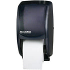 San Jamar – Distributeur pour rouleau de papier hygiénique Duett, noir-Distributeur de papier hygiénique compact et attrayant