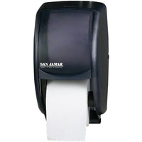 San Jamar – Distributeur pour rouleau de papier hygiénique Duett, noir-Distributeur de papier hygiénique compact et attrayant