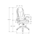 Monarch Specialties - 7277 Chaise De Bureau Dossier Haute Exec - Noir Simili-Cuir-Conforme aux normes BIFMA pour le mobilier de bureau