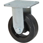 Kleton - Roulette Moulé, Fixe, 5po (127 Mm), Caoutchouc, 400 Lb (181 Kg), paquet de 6-Dia. des trous de boulon 7/16po (11 mm)