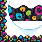 TREND enterprises, Inc., Bordures aux tourbillons de points, noir, Terrific Trimmers-Dessins contemporains abstraits multicolores