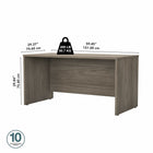 Bush Business Furniture - Bureau 60 po l x 30 po L Studio C - hickory moderne-Des lignes epurees et un panneau de modestie presque pleine hauteur apportent une touche professionnelle