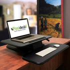 Posidesk – Bureau assis-debout POS1210BK avec réglage de la hauteur à une touche, 25 po, noir-Support clavier : 25 po x 10,6 po