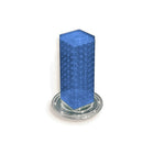 Azar Displays – Présentoir rotatif de comptoir à panneaux perforés sur 4 côtés, 12 x 4 x 4 (po), bleu (700220-BLU)-Les quatre panneaux perforés s’emboîtent et reposent sur une base rotative en plastique transparent de 9 pouces de diamètre