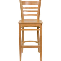 Flash Furniture – Tabouret de bar xUW05BARNAT, naturel-Tabouret de bar en bois