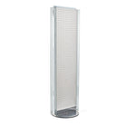 Azar Displays – Support de plancher avec panneau perforé des deux côtés, 60 x 16 po, blanc (700256-WHT)-En panneau perforé