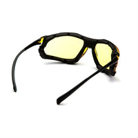 Pyramex – Lunettes de protection Proximity, ambre, antibuée H2X, 12/paquet-Verres en polycarbonate résistant aux égratignures avec monture noire