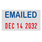 Trodat - Printy ''Emailed'' Mini Dater - Auto-encrage - Anglais - Date - Encre Bleue/Rouge-Minimum de 70 % de plastique recyclé post-consommation