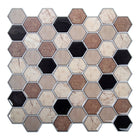CTG Brands Hexagon Wall Tile, 10" x 10", Grey Stone, 6 Pack-Dimension parfaite : chaque feuillet de dosseret mesure 25,4cm L x 25,4cm H (10" L x 10" H) (environ 0,39 mètres carrés/4,17 pieds carrés par carton)