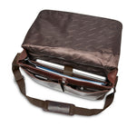 Mancini – Sac messager 99-5468-Brown pour portatif de 15 po avec poche anti-RFID, 16,25 x 3,25 x 12 (po), brun-Pochette avant munie de la technologie RFID la plus récente
