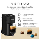 Nespresso - Machine à Café et Espresso Vertuo Next par De'Longhi - Noir Mat-Un résultat parfait, à chaque tasse: Un café fraîchement préparé, avec une créma naturelle et un café corsé.