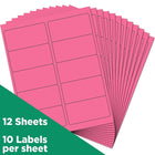 JAM Paper Étiquettes adresse pour le courrier, 2 x 4 po, rose rythmé, 240 par paquet-4 x 2 po