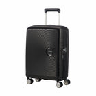 American Tourister - Curio Valise De Cabine Spinner-Basse Noir-Fabriqué à 100 % en polypropylène, offrant une durabilité extrême avec une texture qui réduit la visibilité des égratignures