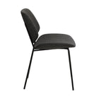 Armen Living - Quest Chaise d’accent de Salle à Manger - Charbon-Sans bras