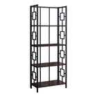 Monarch Specialties - 3617 62 po H Etagere - Espresso/Metal Noir-Structure en métal noir, cette étagère ouverte sera un favori dans n'importe quelle maison, appartement ou condo