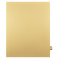 Markmaker - Intercalaires imprimes Legal, Chamois, 1/25th coupe, format lettre, sans trous, 25 tabs/PQT, 5 PQT/Boite, Numero 122-Intercalaires imprimes Legal