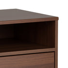 Prepac - Table de chevet haute Milo à deux tiroirs et tablette - cerisier-Dimensions finies : L 22,5 po x H 29,5 po x P 16 po