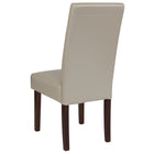 Flash Furniture - Chaise Parsons en cuir LeatherSoft beige de la série Greenwich-Rembourrage en mousse haute densité