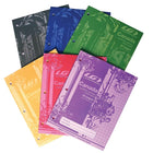 Louis Garneau - Cahiers d'exercices quadrillés Canada, 8 po x 10,5 po, 40 pages, couleurs variées, paq./48-Couvertures laminées perforées 3 trous