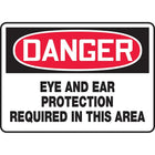 Panneaux de sécurité et d’identification, Prot. person., Danger; protections auditive et oculaire obligatoires (SAU372)-Langue : français