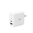 LBT Ultra Fast Mini - Chargeur mural 65W double port GaN PD (45W + 12W) - Blanc-Doté de la technologie GaN (nitrure de gallium), ce chargeur mural est jusqu'à 40 % plus efficace que les chargeurs muraux traditionnels et peut garder vos appareils chargés plus longtemps