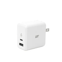 LBT Ultra Fast Mini - Chargeur mural 65W double port GaN PD (45W + 12W) - Blanc-Doté de la technologie GaN (nitrure de gallium), ce chargeur mural est jusqu'à 40 % plus efficace que les chargeurs muraux traditionnels et peut garder vos appareils chargés plus longtemps