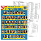 TREND companies, Inc. Tableau d'apprentissage des présidents des États-Unis, 17" x 22"-Présentant des portraits officiels de la Maison Blanche, ce tableau présente tous les présidents américains dans l'ordre chronologique.