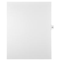 Markmaker - Intercalaires imprimes Legal, Blanc, 1/15th coupe, format lettre, sans trous, 25 tabs/PQT, 5 PQT/Boite, Numero 172-Intercalaires imprimes Legal