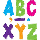 Ressources créées par l'enseignant Lettres de police amusantes de 7 po, point multicolore, paquet de 360-Créez des tableaux d'affichage, des centres de classe, des panneaux, des bannières et d'autres affichages