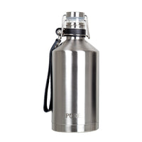 Cruchon bière acier inoxydable cuir, argenté-1