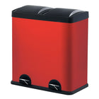 Step N’ Sort – Bac de poubelle et de recyclage, rouge, 60 L-Capacité de 60 litres