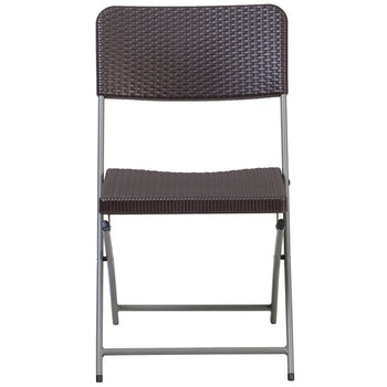 Flash Furniture Table Pliante Carrée 34 Pouces Plastique Métal Marron - Pratique Et Robuste