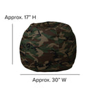Flash Furniture - Petit fauteuil poire camouflage pour enfants-Nettoyer les taches avec un chiffon humide