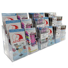Azar Displays – Porte-dépliants à 18 compartiments, 3 niveaux (252821)-En acrylique