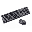 Speedex TJ808 2.4Ghz Wireless Keyboard and Mouse Combo - Black-conception de clé silencieuse