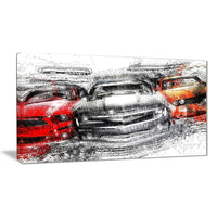 Designart – Art sur toile, course de rue américaine (PT2615-24X48)-Impression