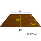 Flash Furniture – Table mobile préscolaire trapèze, hauteur ajustable, surface 24 x 48 x 1,25po, chêne (XUA2448TRPOKHPC)-20 larg. x 45,25 prof. x 17,50 à 25,50 haut. (po)