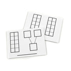 Didax Unifix Write And Wipe Ten Frame Mat, 9" x 12", paquet de 10-Aidez vos élèves à développer une compréhension concrète du concept de dix