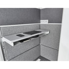 Pillar - Cabine téléphonique insonorisée - Noir/Noyer-Cadre en acier résistant, produits écologiques en bois, éclairage et composants électriques de qualité