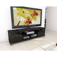 Sonax – Support très large de 70,75 po pour téléviseur et composants, de la collection Holland, noir Ravenwood-Peut accepter un téléviseur jusqu'à 80 po