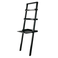 Winsome – Bureau incliné Bellamy avec 2 tablettes, noir (29323)-Idéal pour les pièces de petite taille et les espaces restreints