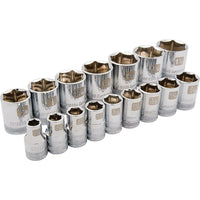 Dynamic Tools – Ensemble de 16 douilles SAE à 6 pans, prise de 1/2 po, standards, 3/8 po à 1 5/16 po-Comprend : 3/8, 7/16, 1/2, 9/16, 5/8, 11/16, 3/4, 13/16, 7/8, 15/16, 1, 1/16, 1 1/8, 1 3/16, 1 1/4, 1 5/16 (po)