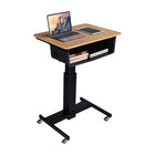 Rocelco - Bureau d'école debout mobile Rocelco de 28 po à hauteur réglable avec boîte à livres-La boîte à livres MSD-BB s'adapte sous le bureau et offre un espace de stockage pour les livres et les fournitures