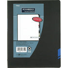 Cambridge® - Cahier de notes commercial à onglets, 9 1/2 po x 7 1/4 po, bleu, 160 pages-Papier recyclé de qualité supérieure - avec case de date, ruban-signet, page d'index et onglets adaptables collants - organisez bien vos notes