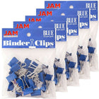 JAM PaperMD – Petites pinces relieuses, 3/4 po (19 mm), bleu, 125/paquet-Taille : 0,75 po