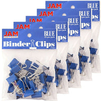 JAM PaperMD – Petites pinces relieuses, 3/4 po (19 mm), bleu, 125/paquet-Taille : 0,75 po