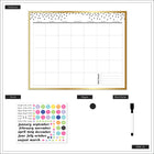 Me and My Big Tableau Effaçable à sec mensuel The Happy Planner-Noir / Or-Décalcomanies amovibles avec étiquettes mensuelles et rappels de notification