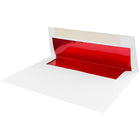 JAM Paper Enveloppes A7, blanches à revers rouge, 250/paquet-Taille des enveloppes : 5,25 x 7,25 po